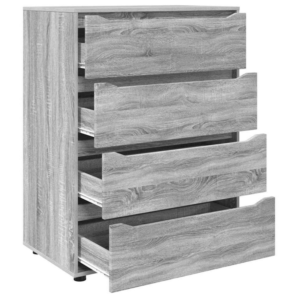 Produktbild för Förvaringsskåp Grå Sonoma 80 x 48 x 105 cm Konstruerat trä