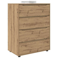 Produktbild för Förvaringsskåp Artisan Ek 80 x 48 x 105 cm Konstruerat trä