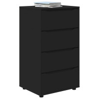 Produktbild för Förvaringsskåp Svart 60 x 48 x 105 cm Konstruerat trä