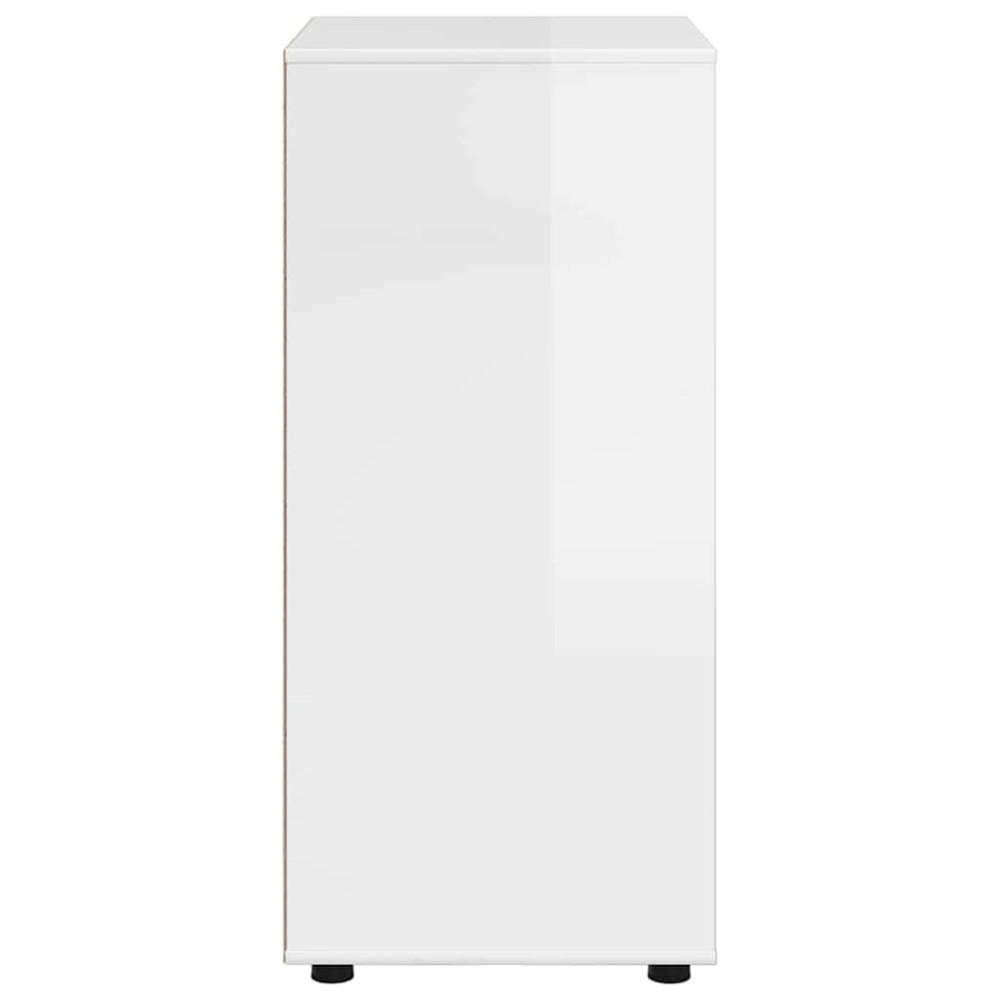 Produktbild för Förvaringsskåp Högblanka vita 60 x 48 x 105 cm Konstruerat trä