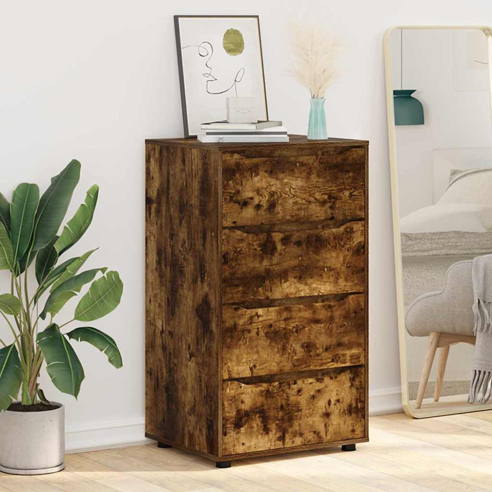 Produktbild för Förvaringsskåp Rökt ek 60 x 48 x 105 cm Konstruerat trä