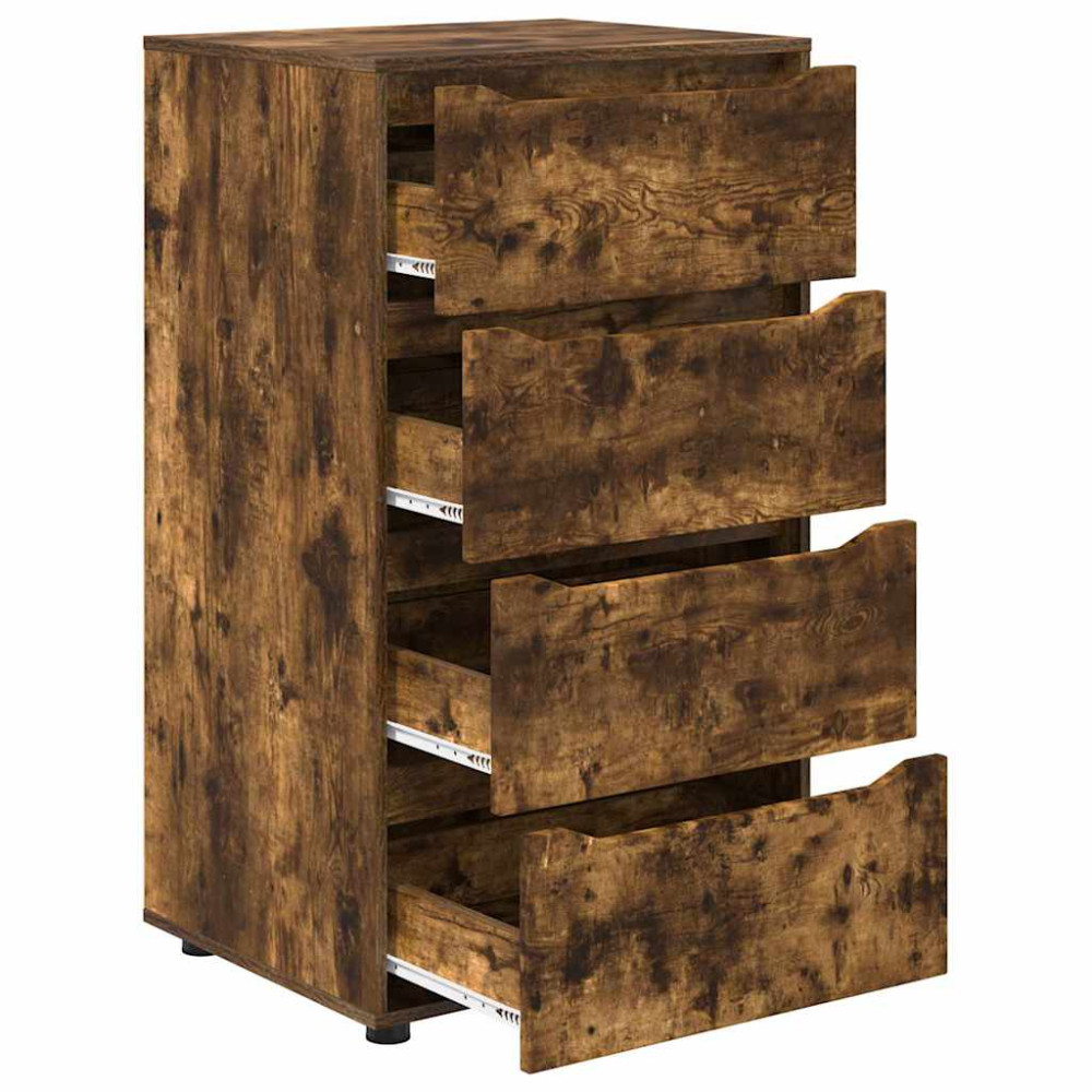 Produktbild för Förvaringsskåp Rökt ek 60 x 48 x 105 cm Konstruerat trä