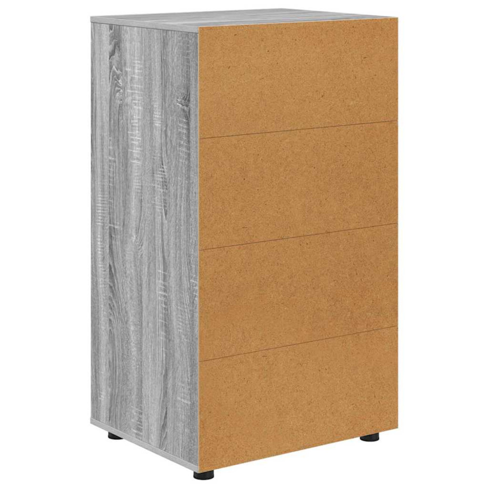 Produktbild för Förvaringsskåp Grå Sonoma 60 x 48 x 105 cm Konstruerat trä