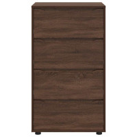 Produktbild för Förvaringsskåp Brun Ek 60 x 48 x 105 cm Konstruerat trä