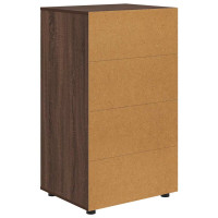 Produktbild för Förvaringsskåp Brun Ek 60 x 48 x 105 cm Konstruerat trä