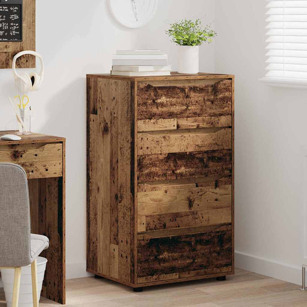 Produktbild för Förvaringsskåp Gammalt trä 60 x 48 x 105 cm Konstruerat trä
