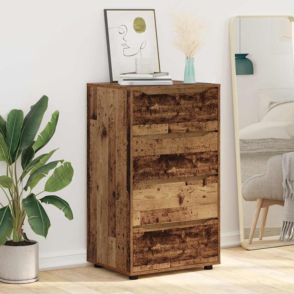 Produktbild för Förvaringsskåp Gammalt trä 60 x 48 x 105 cm Konstruerat trä
