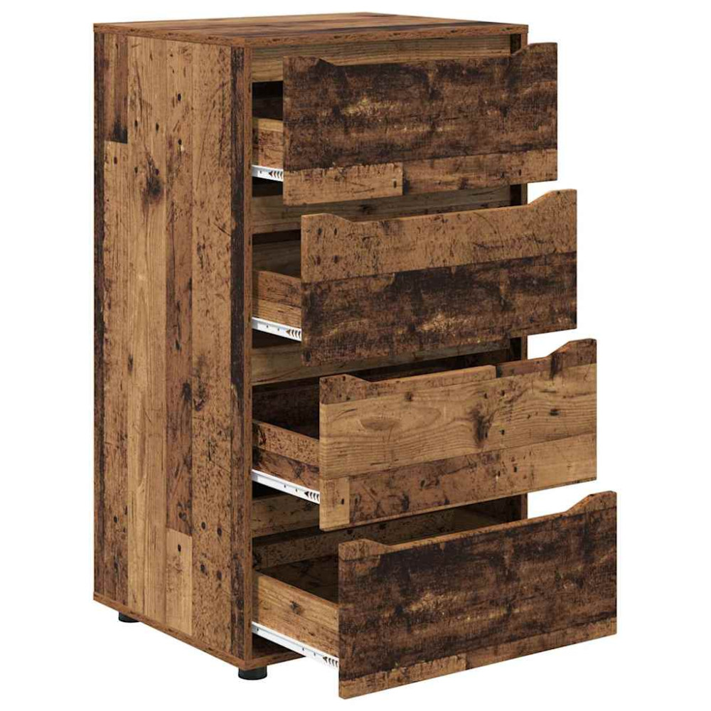 Produktbild för Förvaringsskåp Gammalt trä 60 x 48 x 105 cm Konstruerat trä