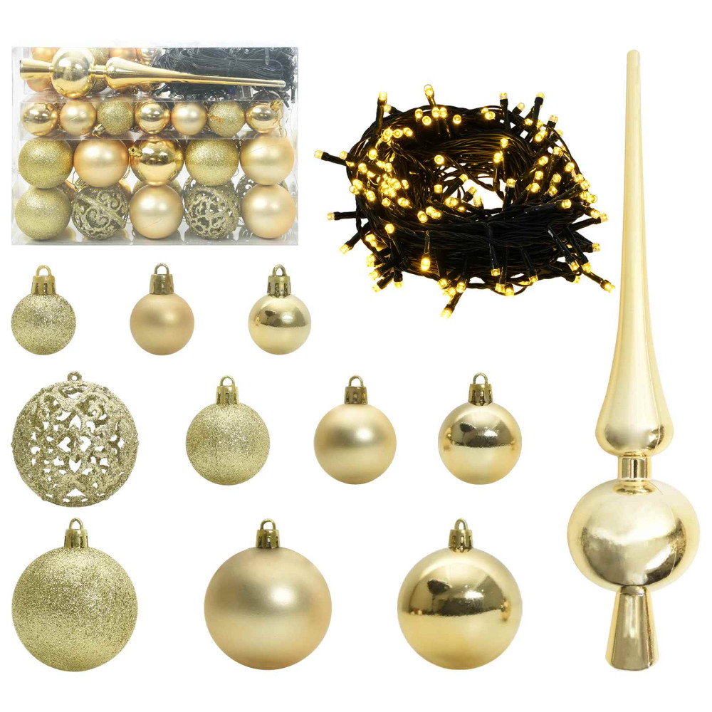 Produktbild för Plast Hingad Julgran med 150 LED-lampor Vit 120 cm PVC och Stål