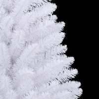 Produktbild för Plast Hingad Julgran med 150 LED-lampor Vit 150 cm PVC och Stål