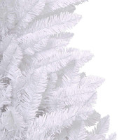 Produktbild för Plast Hingad Julgran med 300 LED-lampor Vit 300 cm PVC och stål