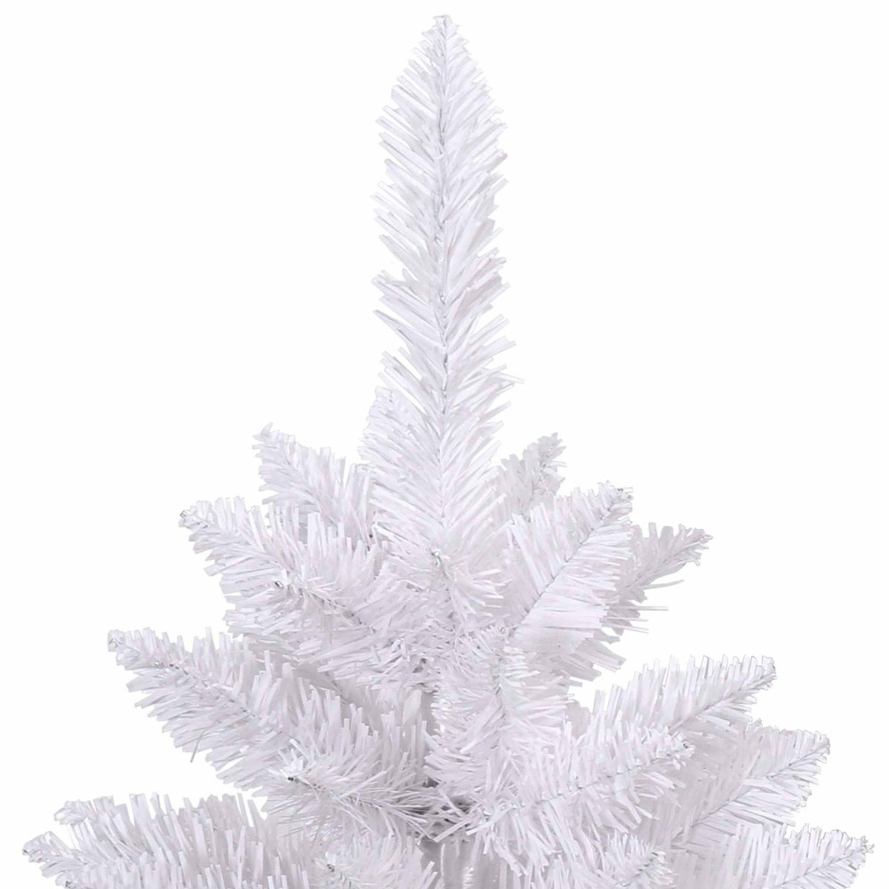 Produktbild för Plast Hingad Julgran med 300 LED-lampor Vit 300 cm PVC och stål