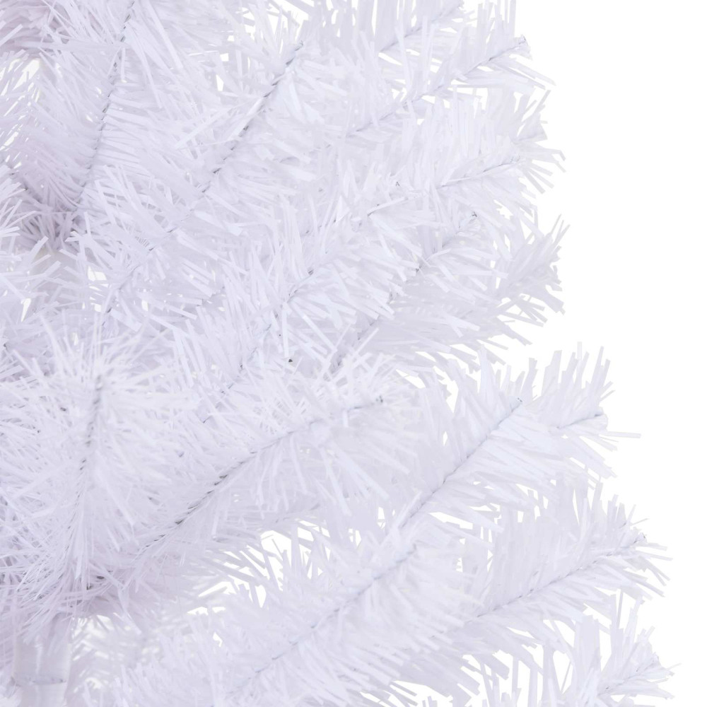 Produktbild för Konstgjord julgran med 150 LED-lampor Vit 150 cm PVC och Stål