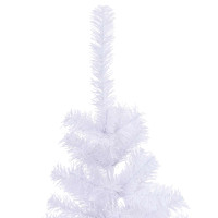 Produktbild för Konstgjord julgran med 150 LED-lampor Vit 150 cm PVC och Stål