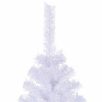 Produktbild för Konstgjord julgran med 300 LED-lampor Vit 210 cm PVC och stål