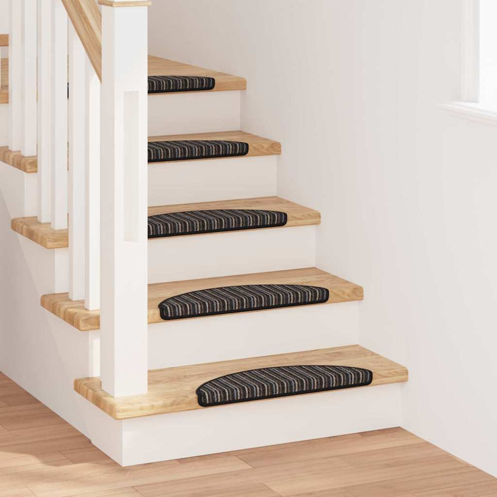 Produktbild för Självhäftande trappmattor 15 pcs Antracit 56 x 17 x 3 cm