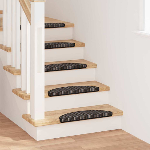 vidaXL Självhäftande trappmattor 15 pcs Antracit 56 x 17 x 3 cm