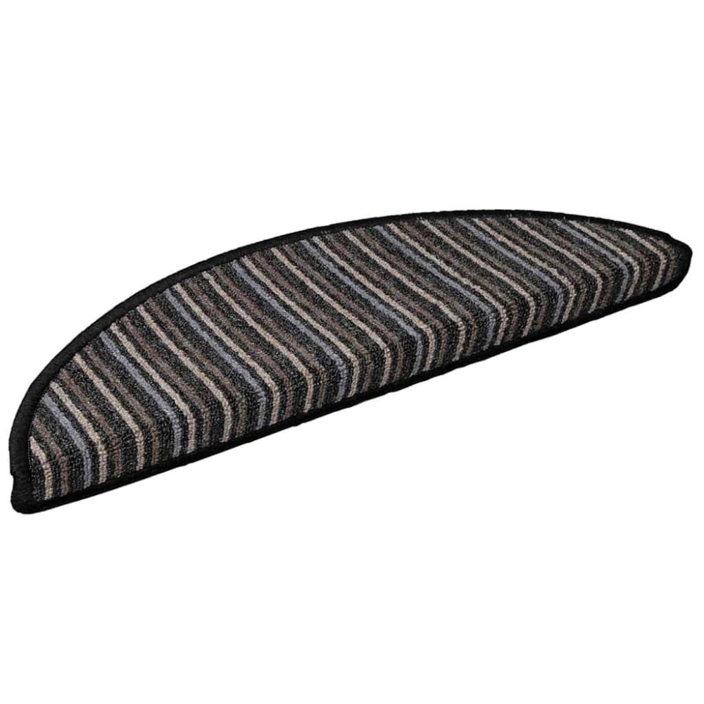 Produktbild för Självhäftande trappmattor 15 pcs Antracit 56 x 17 x 3 cm