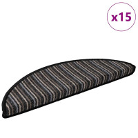 Produktbild för Självhäftande trappmattor 15 pcs Antracit 56 x 17 x 3 cm