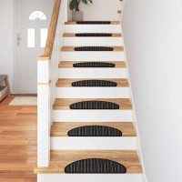 Produktbild för Självhäftande trappmattor 15 pcs Antracit 56 x 17 x 3 cm