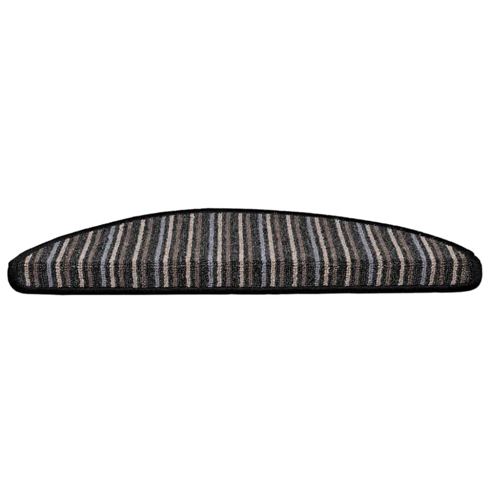 Produktbild för Självhäftande trappmattor 15 pcs Antracit 56 x 17 x 3 cm