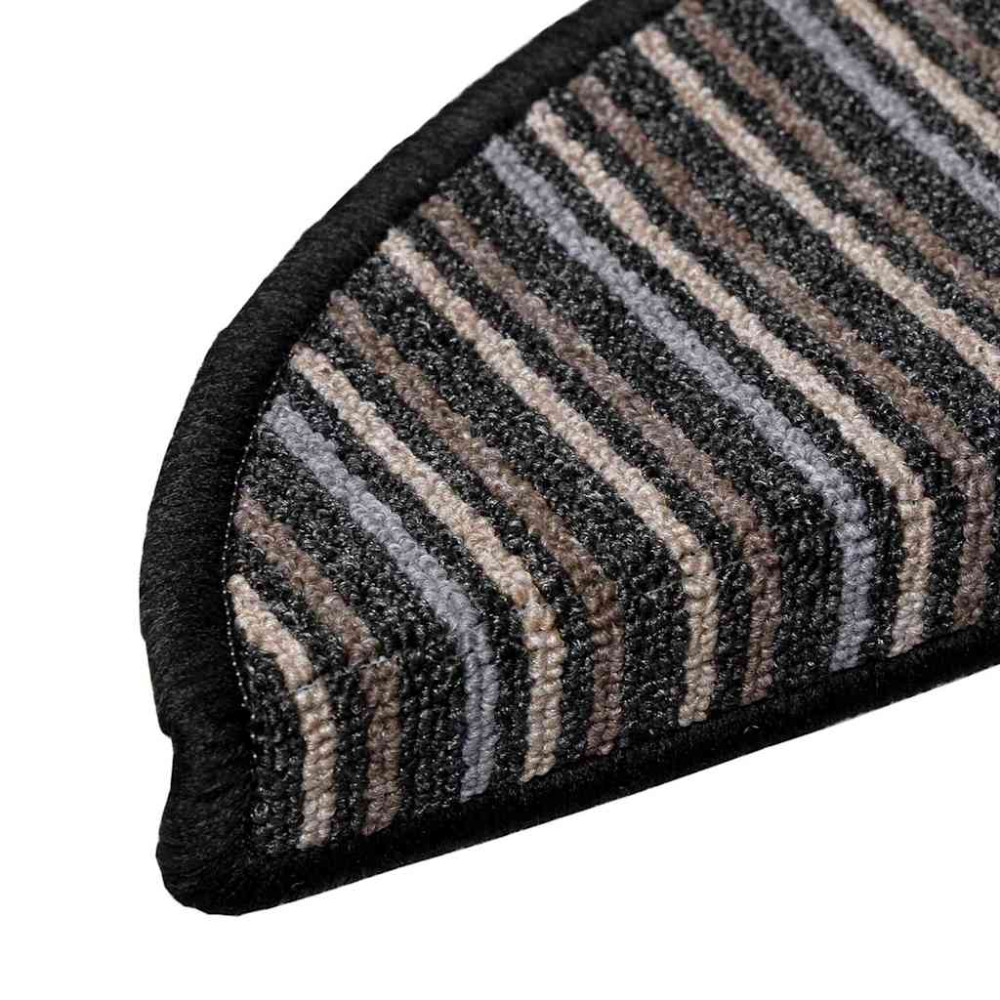 Produktbild för Självhäftande trappmattor 15 pcs Antracit 56 x 17 x 3 cm