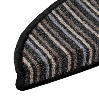 Produktbild för Självhäftande trappmattor 15 pcs Antracit 56 x 17 x 3 cm