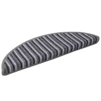 Produktbild för Självhäftande trappmattor 15 pcs Grå 56 x 17 x 3 cm
