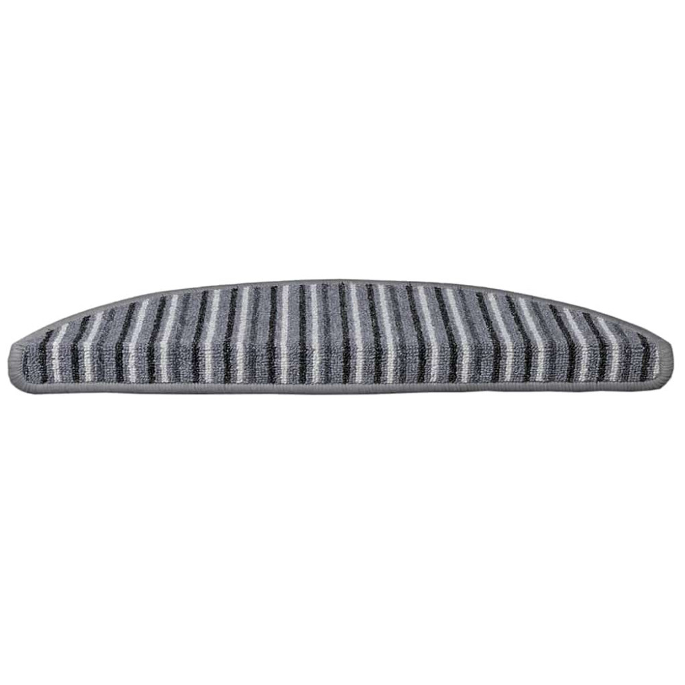 Produktbild för Självhäftande trappmattor 15 pcs Grå 56 x 17 x 3 cm