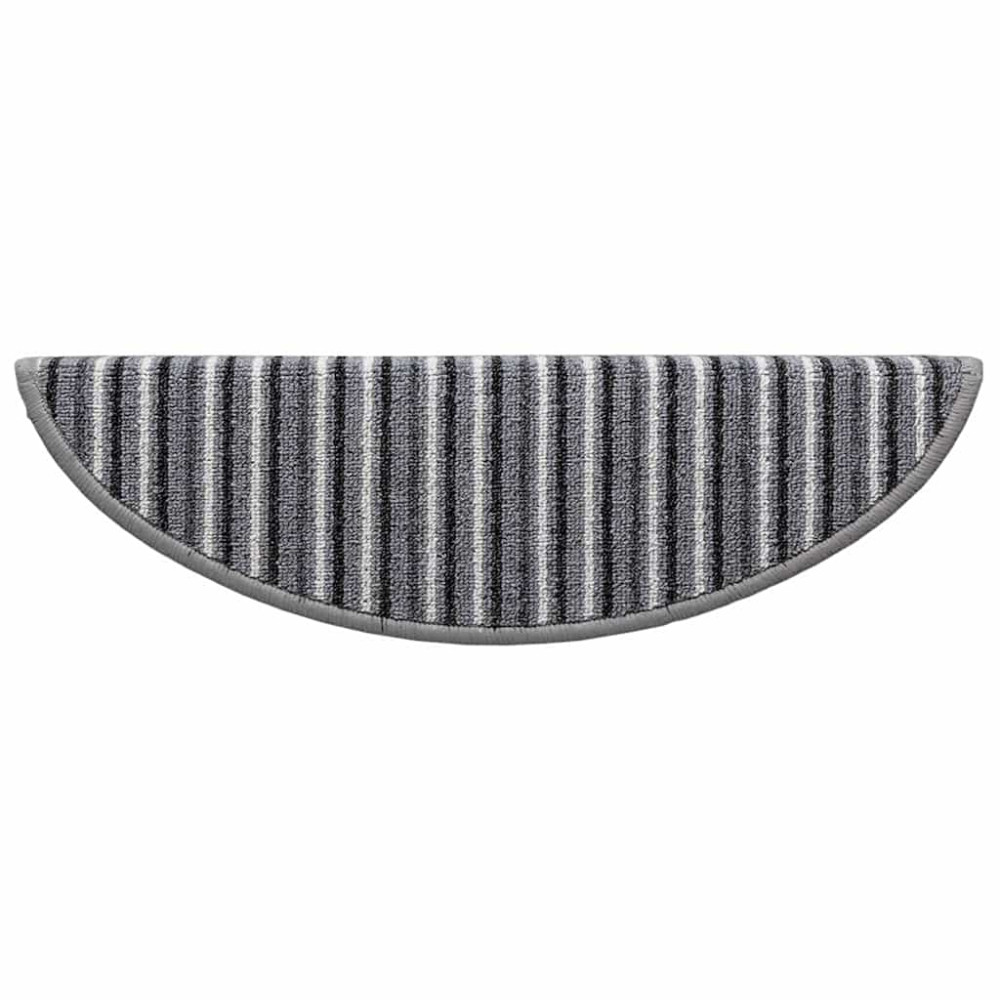 Produktbild för Självhäftande trappmattor 15 pcs Grå 56 x 17 x 3 cm