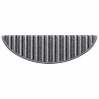 Produktbild för Självhäftande trappmattor 15 pcs Grå 56 x 17 x 3 cm