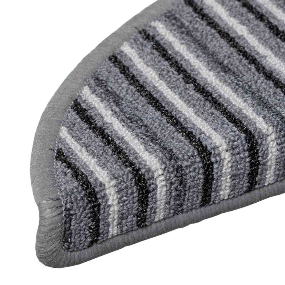 Produktbild för Självhäftande trappmattor 15 pcs Grå 56 x 17 x 3 cm