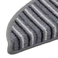 Produktbild för Självhäftande trappmattor 15 pcs Grå 56 x 17 x 3 cm