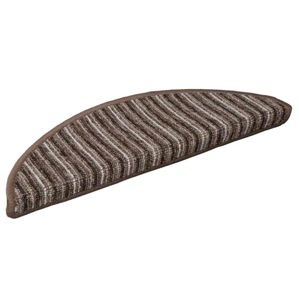 Produktbild för Självhäftande trappmattor 15 pcs Brun 56 x 17 x 3 cm