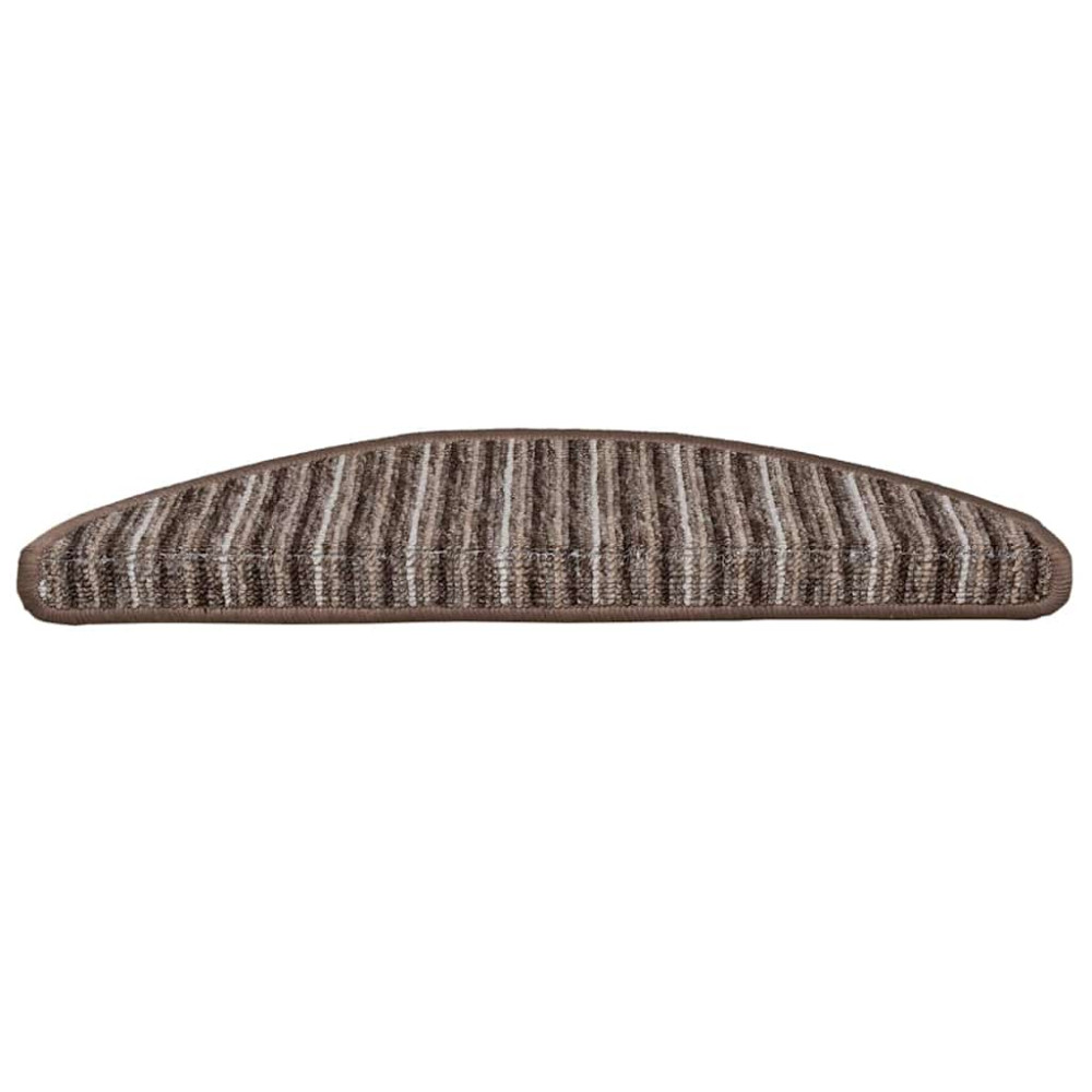 Produktbild för Självhäftande trappmattor 15 pcs Brun 56 x 17 x 3 cm