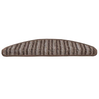 Produktbild för Självhäftande trappmattor 15 pcs Brun 56 x 17 x 3 cm