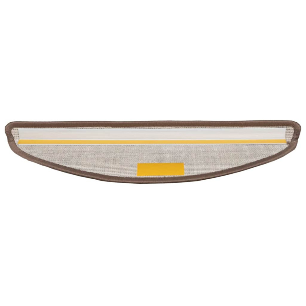 Produktbild för Självhäftande trappmattor 15 pcs Brun 56 x 17 x 3 cm