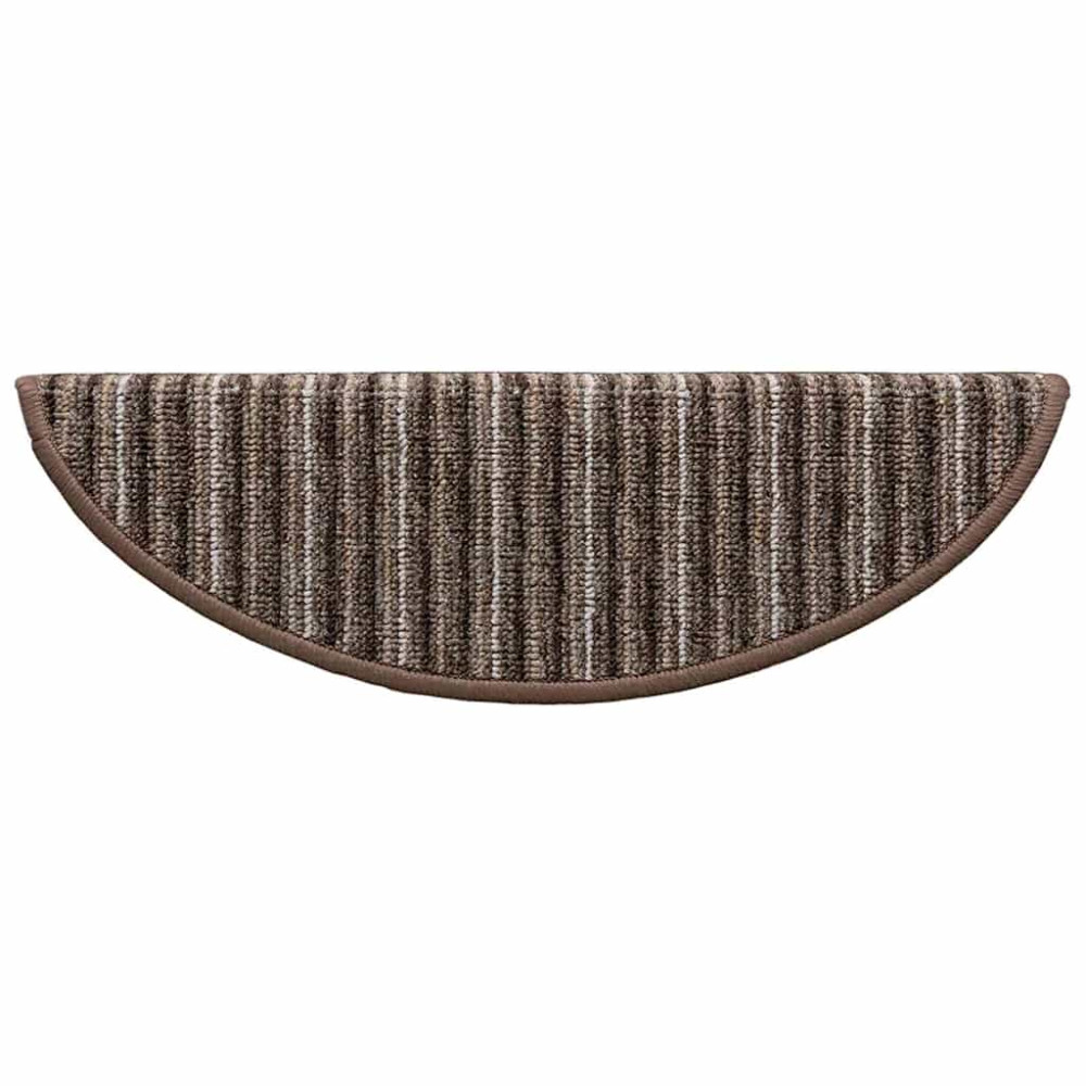 Produktbild för Självhäftande trappmattor 15 pcs Brun 56 x 17 x 3 cm