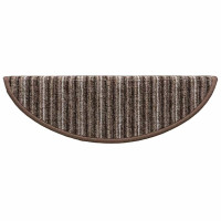Produktbild för Självhäftande trappmattor 15 pcs Brun 56 x 17 x 3 cm