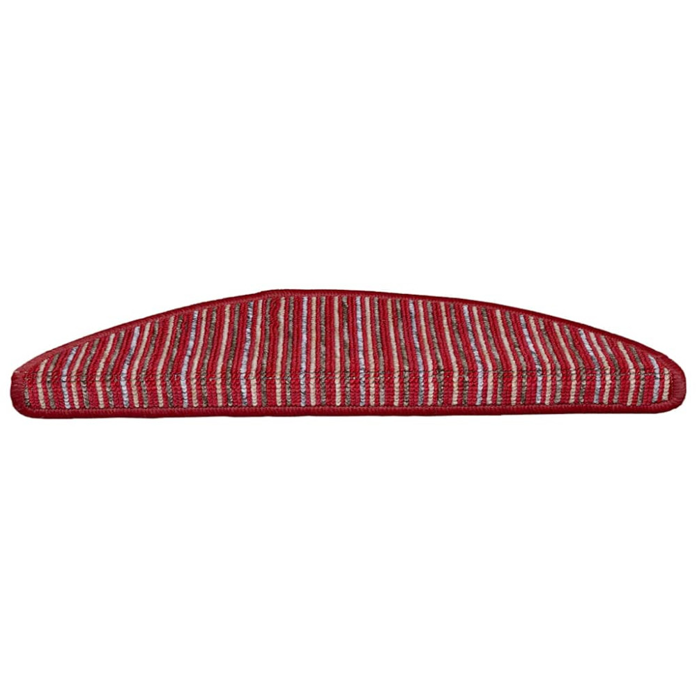 Produktbild för Självhäftande trappmattor 15 pcs Röd 56 x 17 x 3 cm