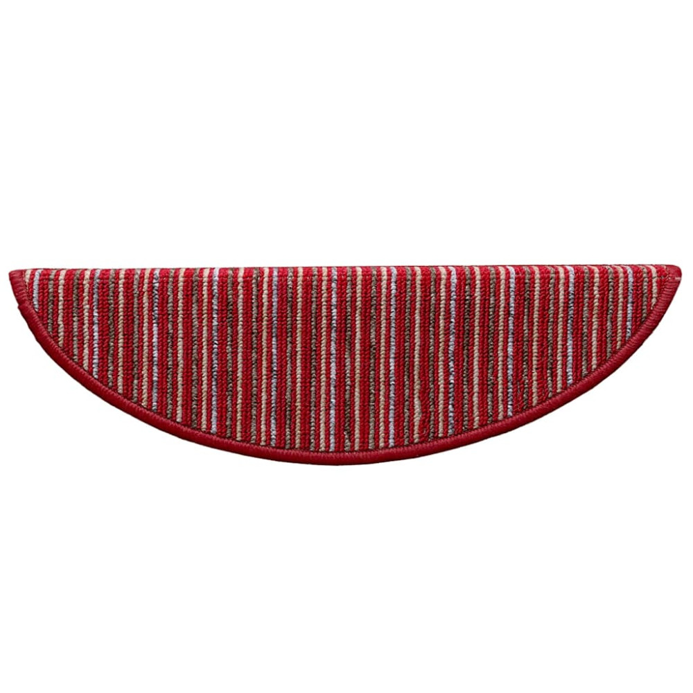 Produktbild för Självhäftande trappmattor 15 pcs Röd 56 x 17 x 3 cm