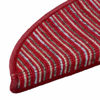 Produktbild för Självhäftande trappmattor 15 pcs Röd 56 x 17 x 3 cm