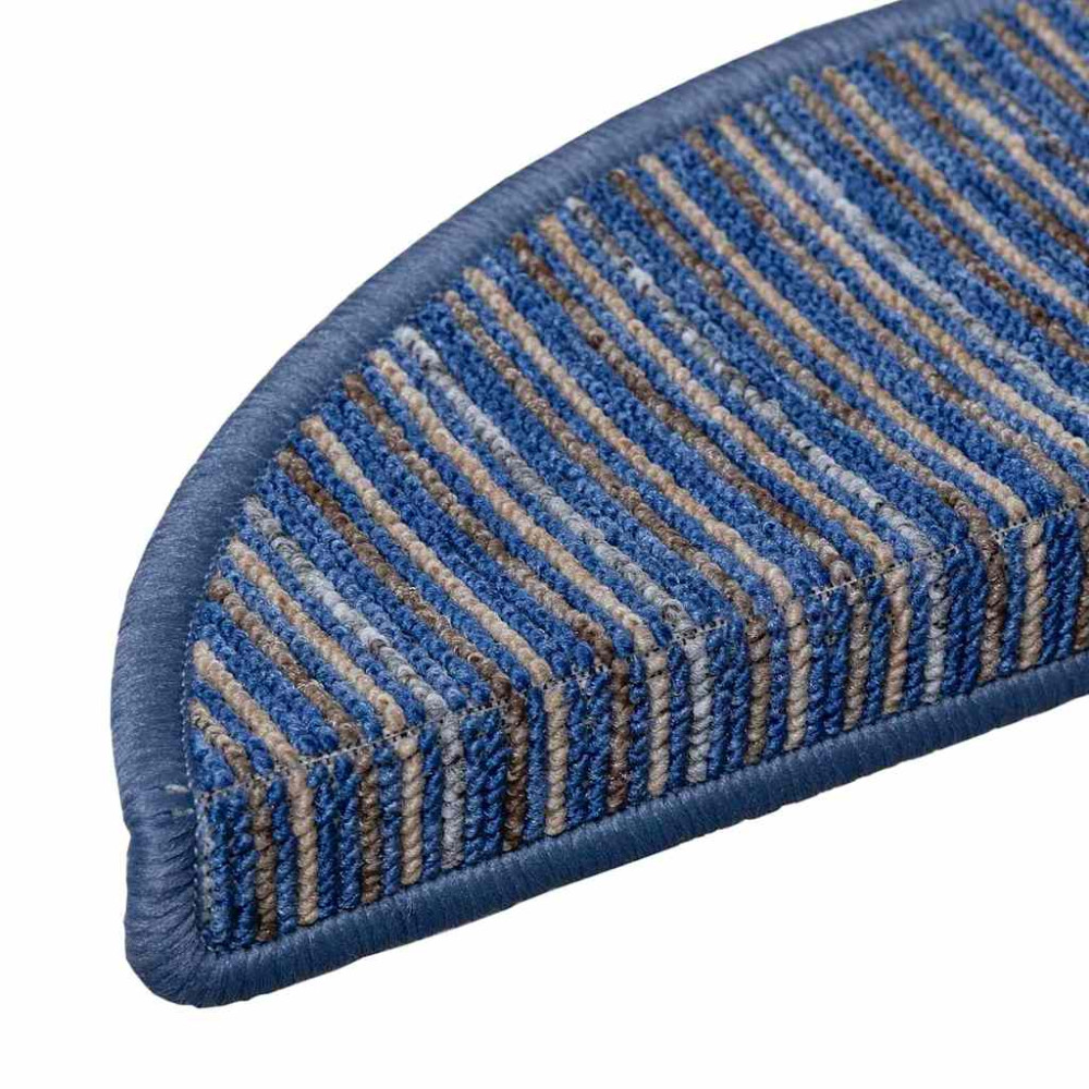 Produktbild för Självhäftande trappmattor 15 pcs Blå 56 x 17 x 3 cm