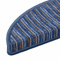 Produktbild för Självhäftande trappmattor 15 pcs Blå 56 x 17 x 3 cm