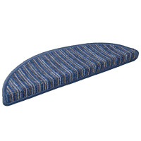 Produktbild för Självhäftande trappmattor 15 pcs Blå 56 x 17 x 3 cm