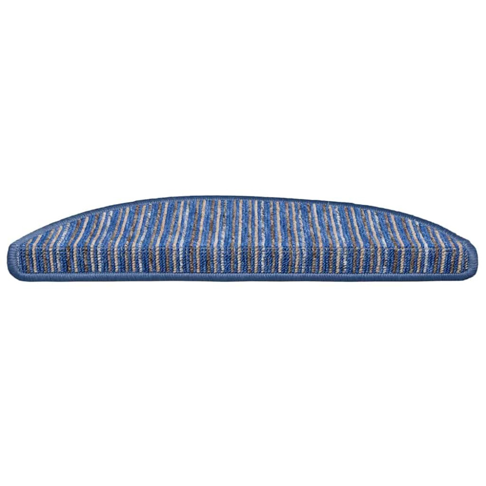 Produktbild för Självhäftande trappmattor 15 pcs Blå 56 x 17 x 3 cm