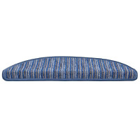 Produktbild för Självhäftande trappmattor 15 pcs Blå 56 x 17 x 3 cm