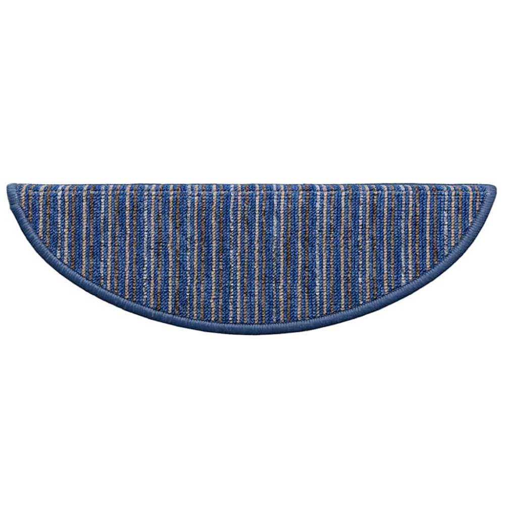 Produktbild för Självhäftande trappmattor 15 pcs Blå 56 x 17 x 3 cm