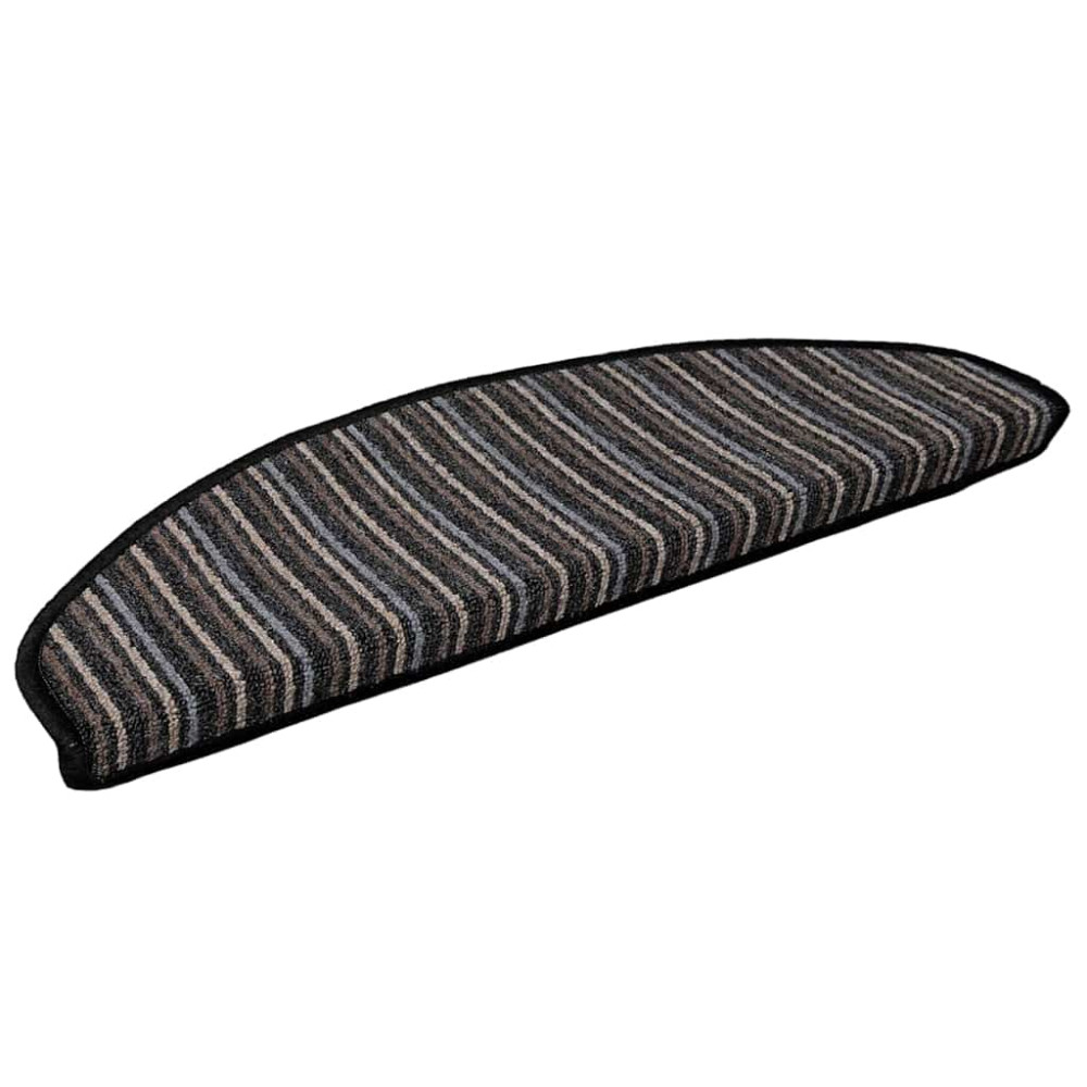 Produktbild för Självhäftande trappmattor 15 pcs Antracit 65 x 21 x 4 cm