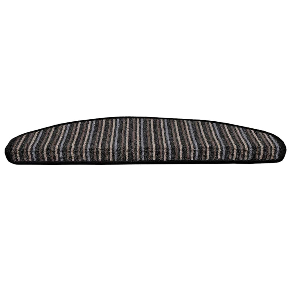 Produktbild för Självhäftande trappmattor 15 pcs Antracit 65 x 21 x 4 cm